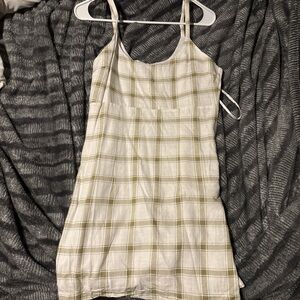 Beige and green pencil dress